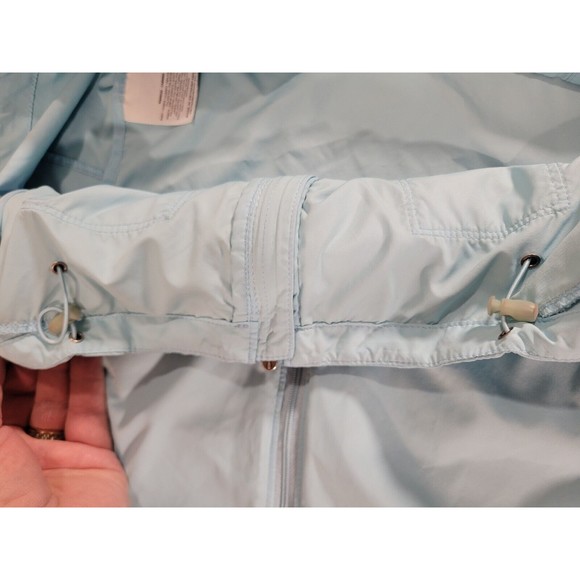 Nike Windbreaker MED Womens Lightblue Reflective Vented Lightweight Running - Picture 12 of 15